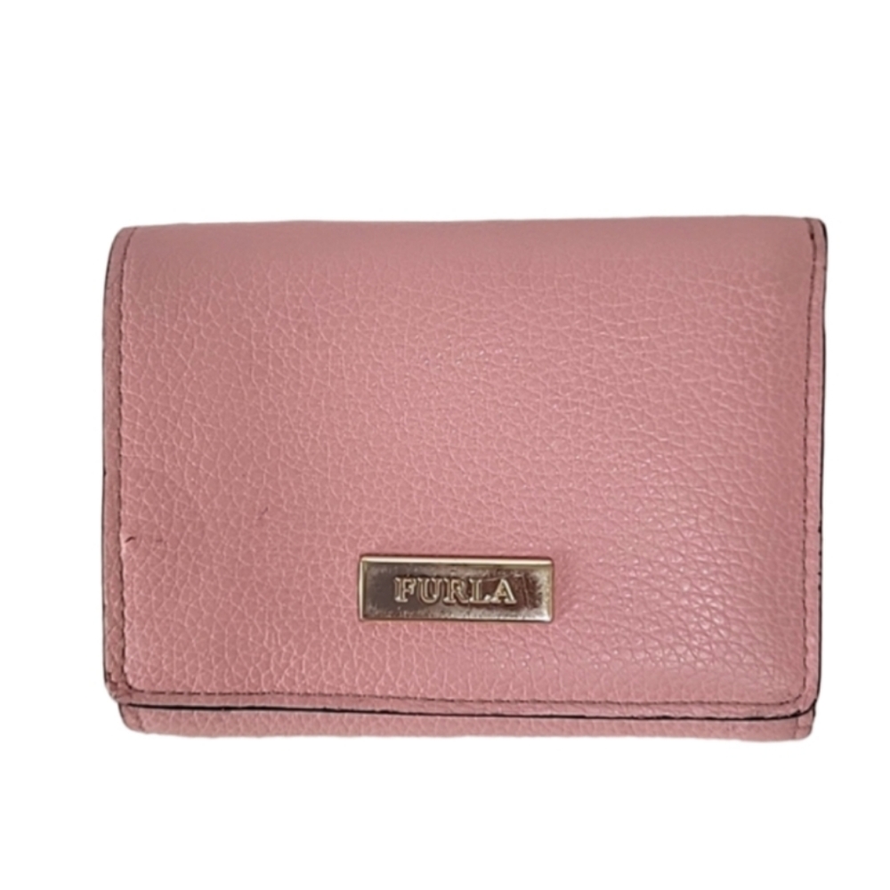 FURLA Ritzy Tri-fold leather wallet in pink women's